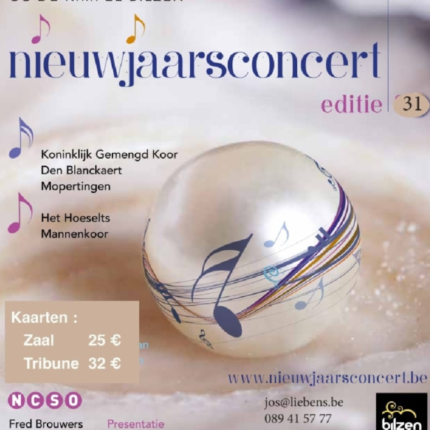 Afbeelding Nieuwjaarsconcert 2023 met koninklijk koor Den Blankaert en Hoeselts mannenkoor